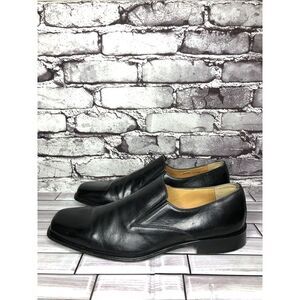 Mercanti Florentini Black Leather Slip On Square Toe Loafer Shoes Men Sz 11.5 US